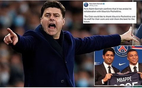 PSG chính thức sa thải HLV Mauricio Pochettino