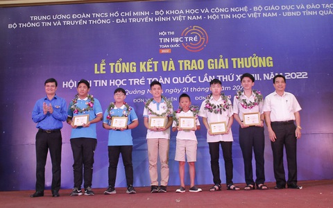 Trao 5 giải nhất Hội thi tin học trẻ toàn quốc lần thứ 28
