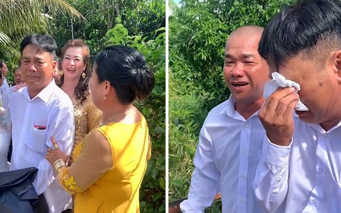 Bố nghẹn ngào khi tiễn con gái đi lấy chồng