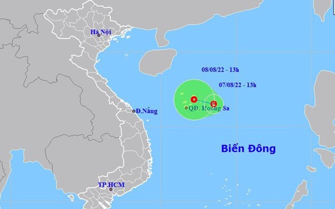 Áp thấp chuyển hướng vào bờ, dự báo mạnh lên trong ngày mai 8-8