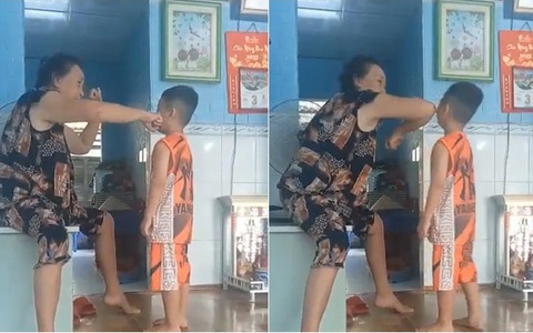Bà ngoại dạy võ cho cháu cách tự vệ