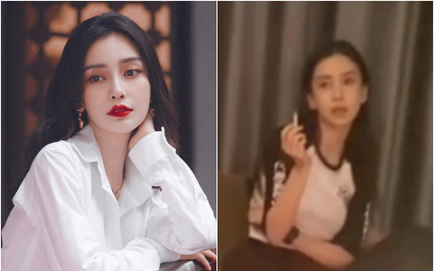 Angelababy lại gây náo loạn vì phì phèo thuốc lá