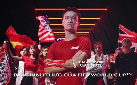 Hoàng Đức cùng Messi - Neymar - Sterling trong chiến dịch FIFA World Cup 2022 của Budweiser