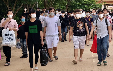 Kiên Giang: Tiếp nhận 226 công dân Việt Nam từ Campuchia về nước