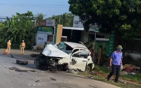 Tài xế chạy quá tốc độ vượt chốt CSGT, tông chết 2 vợ chồng