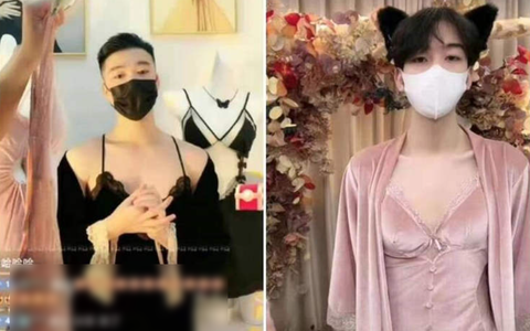 Mẫu nam Trung Quốc mặc đồ lót nữ để 'lách luật' quảng cáo
