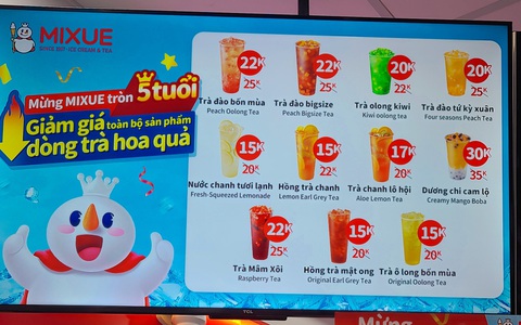 Mixue tự động giảm giá bán trà, các chủ cửa hàng nhượng quyền khóc ròng