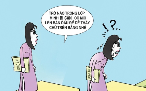 Học sinh nào bị cận, cô mời lên bàn đầu ngồi