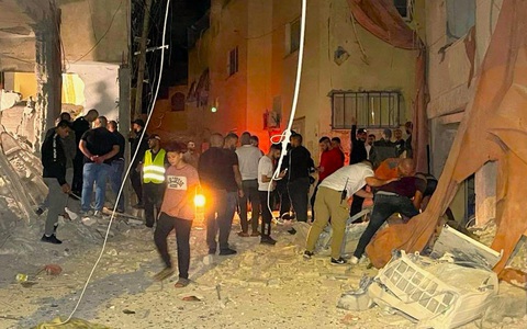 Hiện trường 'sở chỉ huy' của Hamas, Jihad bị không kích lúc sáng sớm