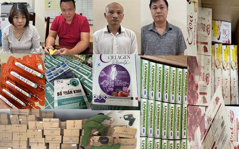 Tạm giữ hình sự nhóm sản xuất, buôn bán thực phẩm chức năng giả, kém chất lượng