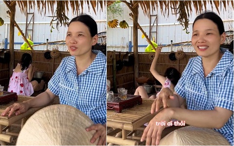Mẹ vội sửa sai vì lỡ khen khi thấy con gái vụng về