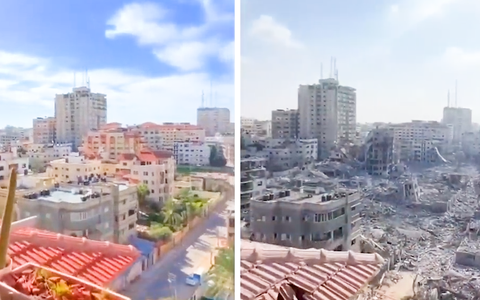 Những hình ảnh trái ngược ở thành phố Gaza trước xung đột và hiện tại