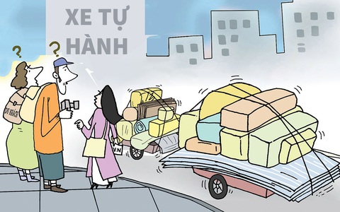 Khách Tây choáng với xe thô sơ tự hành