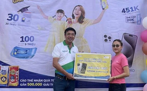 Hàng chục nghìn khách hàng trúng thưởng của Nutifood GrowPLUS+ dịp cuối năm