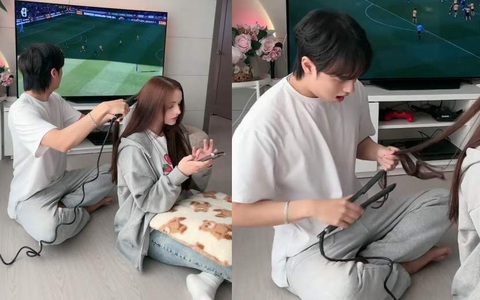 Mải xem bóng đá, chồng làm cháy tóc vợ