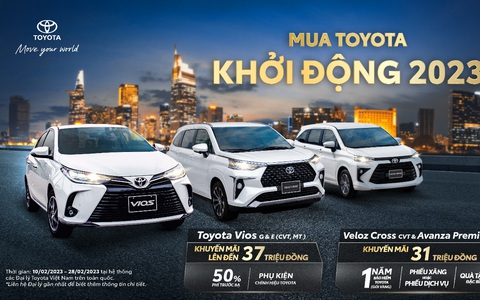Chào năm 2023 với khuyến mãi cho 3 dòng xe chiến lược của Toyota