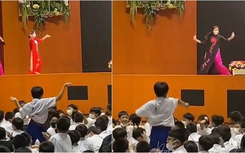 Cô giáo múa nhưng học sinh lại chiếm spotlight vì quẩy quá sung
