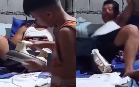 Bố hú hồn khi bị con trai troll