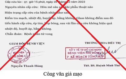 Giả chữ ký giám đốc và con dấu bệnh viện kêu gọi từ thiện, ký hợp đồng lao động