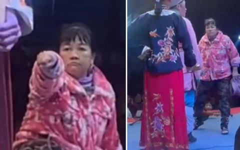Bà cô quyết 'ăn thua đủ' với nhân vật phản diện khi đi xem kịch