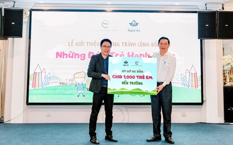 Sở Giáo dục và Đào tạo Nghệ An cùng nhà sáng lập Ecopark xây quỹ học bổng cho 1000 trẻ đến trường