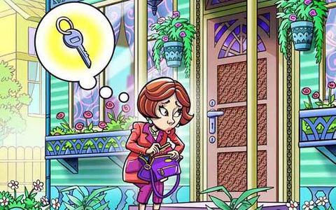 Người phụ nữ để quên chiếc chìa khóa ở đâu?