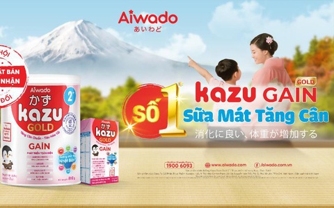 Kazu Gain Gold đạt ‘Thương hiệu số 1 sữa mát tăng cân’ theo khảo sát của Buzzmetrics