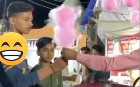 Chàng trai ngơ ngác khi cây kem bông 'còn cái nịt'