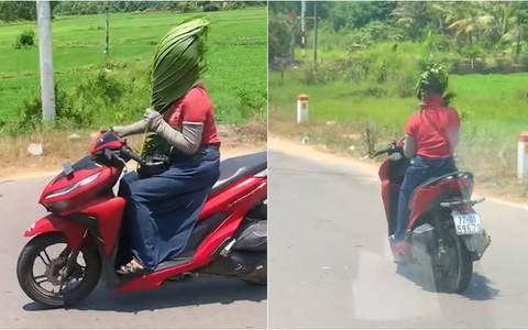 'Khẩu trang' tránh nắng chất lừ của nữ ninja