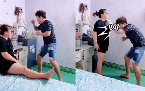 Chồng đi học võ về vẫn bị 'nóc nhà' tát không trượt phát nào