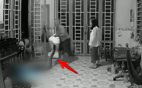 Chàng trai chạy té khói khi thấy 'trăn khủng' bò vào nhà