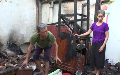 Nhà dân ở Thanh Hóa cháy rụi bất thường sau nhiều lần cháy đồ đạc
