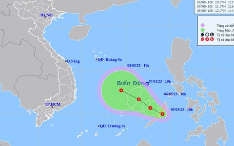 Áp thấp nhiệt đới đang tiến gần Biển Đông