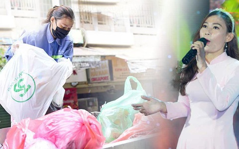 Nữ lao công sáng đi gom rác, tối hát phòng trà