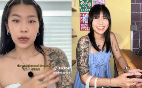 Hình xăm trên tay khiến cô gái bị 'chửi quá trời chửi'