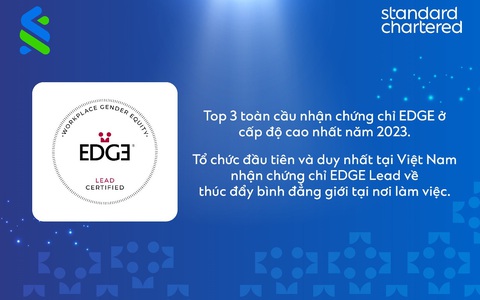 Standard Chartered nhận chứng chỉ Edge Lead ghi nhận nỗ lực về thúc đẩy bình đẳng giới