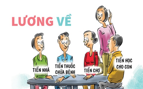 Lương chưa về, nhà đã đầy khách