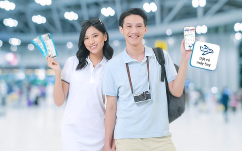 Đặt vé máy bay nhanh và tiết kiệm trên ứng dụng ngân hàng