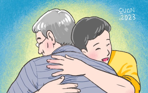 Chồi sống nảy mầm việc hiến thận của người cha