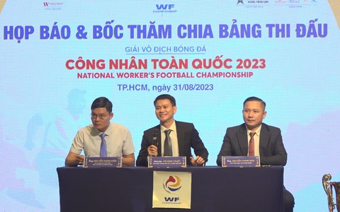 Họp báo 'Giải vô địch bóng đá công nhân toàn quốc 2023'