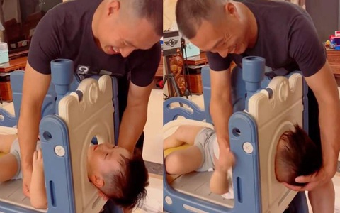 Bố gian nan giải cứu con trai nhỏ khỏi phi vụ kẹt đầu