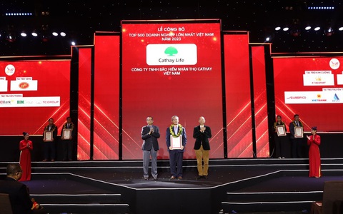 Cathay Life Việt Nam vào Top 500 doanh nghiệp lớn nhất Việt Nam năm 2023