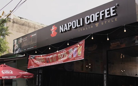Chuỗi café nhượng quyền Napoli chào đón thành viên mới tại Bến Cát