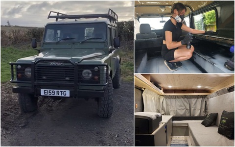 Land Rover Defender cũ thành nhà di động: Ấm cúng cho người thu nhập thấp
