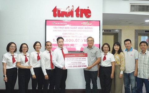 Năm thứ 7 Agribank đồng hành cùng 'Gieo mầm tri thức' của báo Tuổi Trẻ