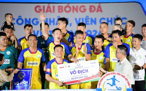 Công đoàn Nghệ An một lần nữa vô địch Giải bóng đá công nhân, viên chức 2024 khu vực
