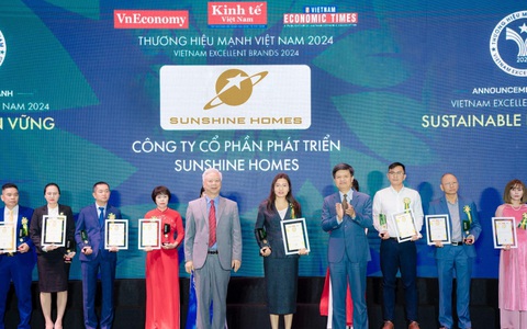 Sunshine Homes được vinh danh thương hiệu mạnh, phát triển bền vững 2024