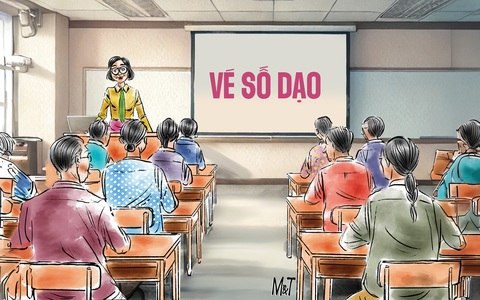 Lớp học kinh doanh cho bà con bán vé số dạo