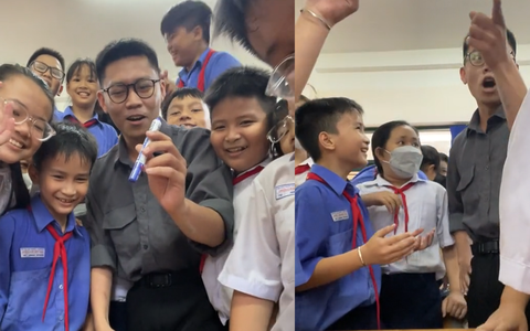 Học trò ngỡ ngàng với màn 'quay xe' của thầy giáo