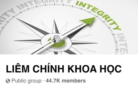 Nhóm 'Liêm Chính Khoa Học' bất ngờ biến mất trên Facebook